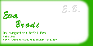 eva brodi business card
